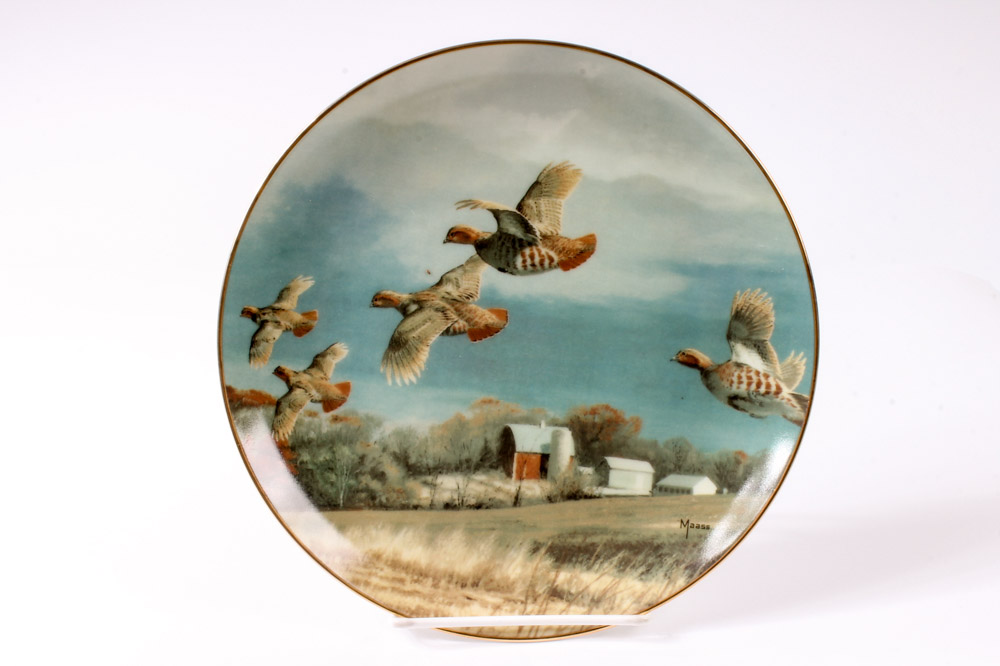 David Maass Danbury Mint Plate Collection "The Game Birds"
