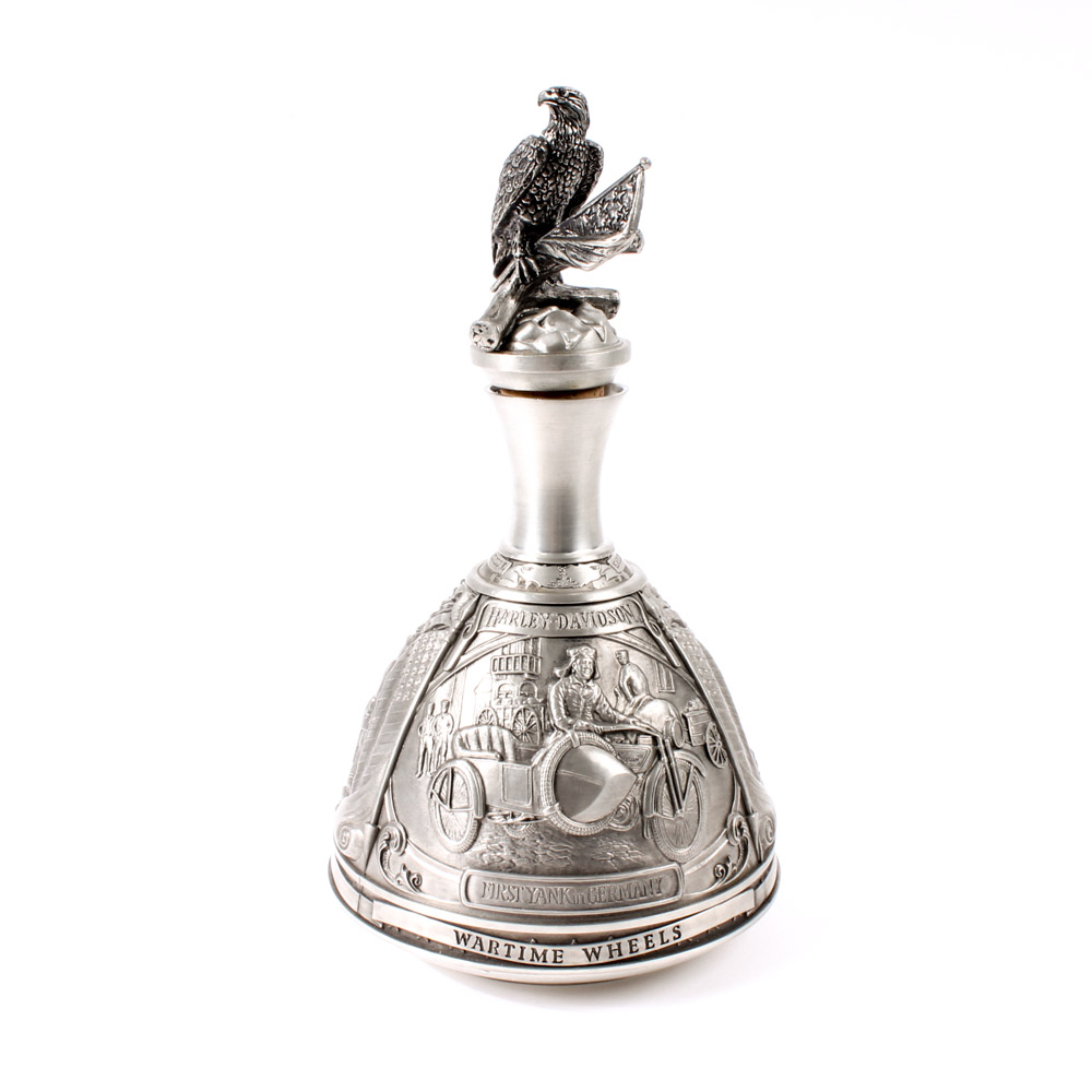 "Wartime Wheels" Pewter Harley-Davidson Decanter by GERZ