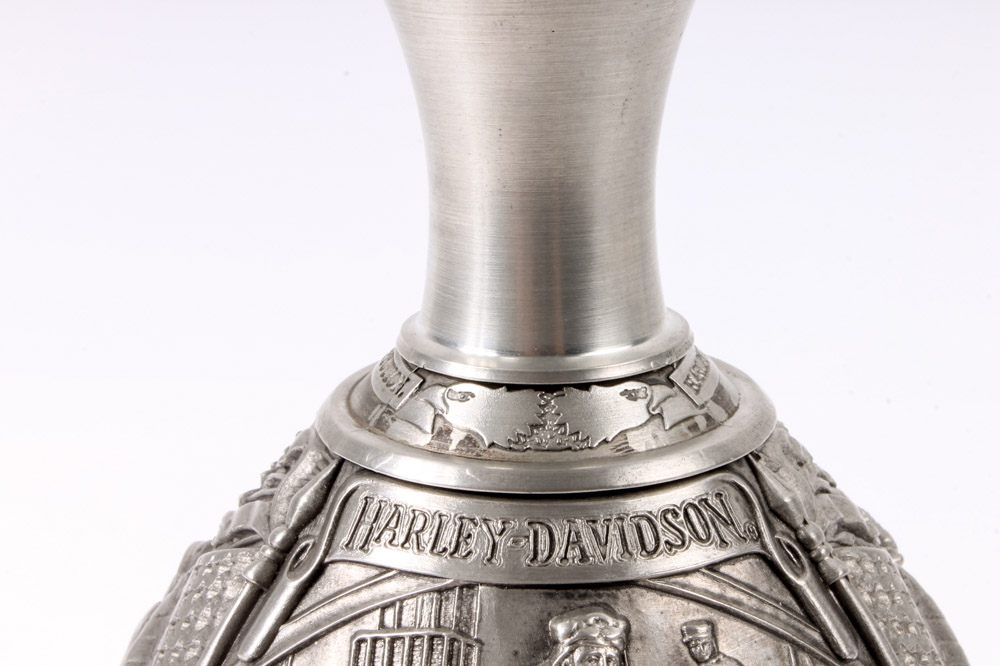 "Wartime Wheels" Pewter Harley-Davidson Decanter by GERZ