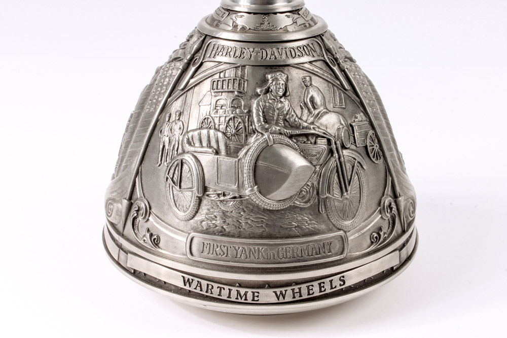 "Wartime Wheels" Pewter Harley-Davidson Decanter by GERZ