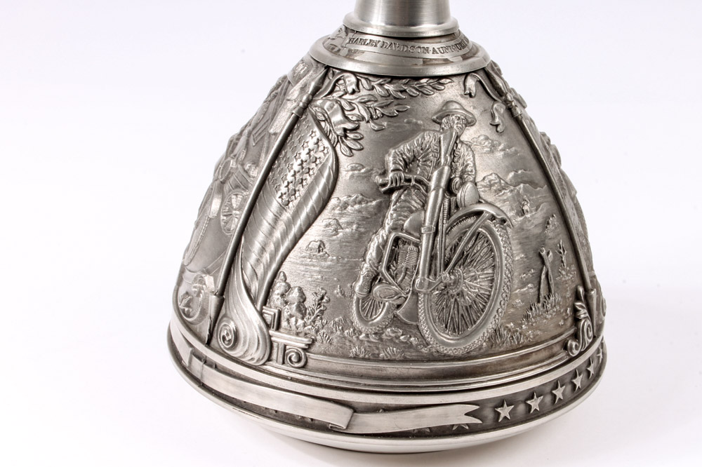 "Wartime Wheels" Pewter Harley-Davidson Decanter by GERZ