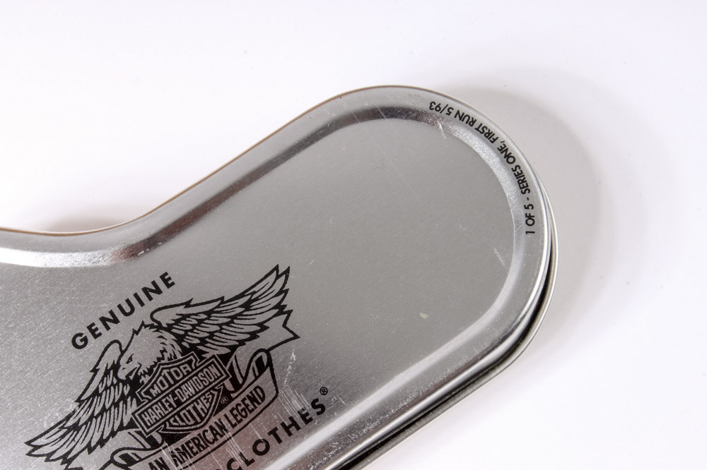 Wooden Harley-Davidson Box with Memorabilia