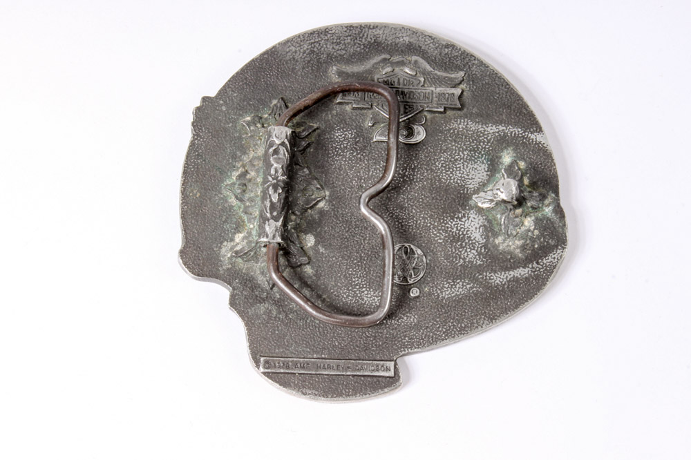 Wooden Harley-Davidson Box with Memorabilia