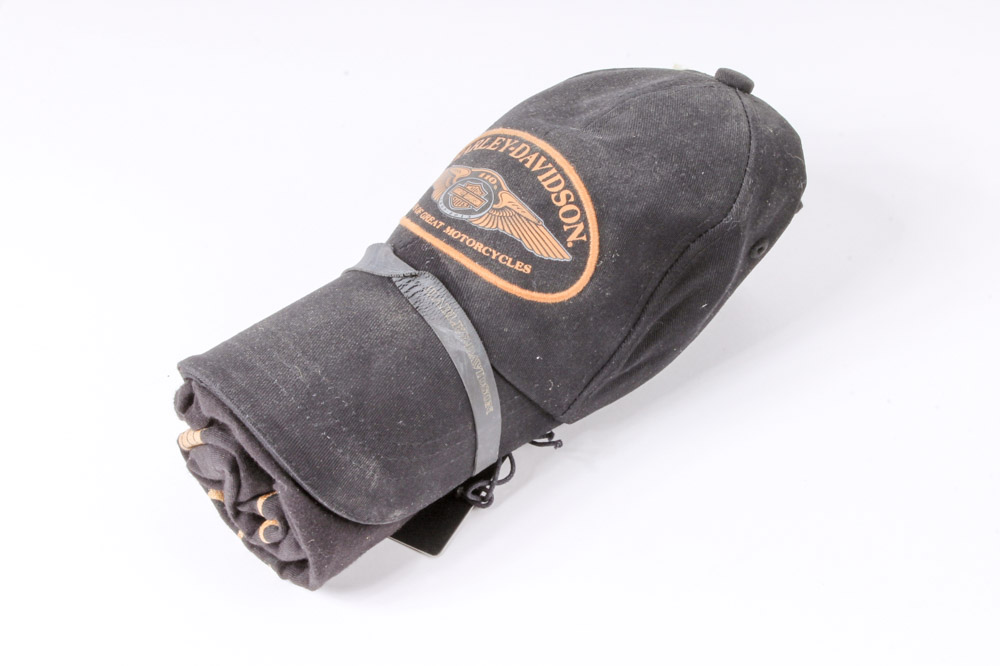 Wooden Harley-Davidson Box with Memorabilia