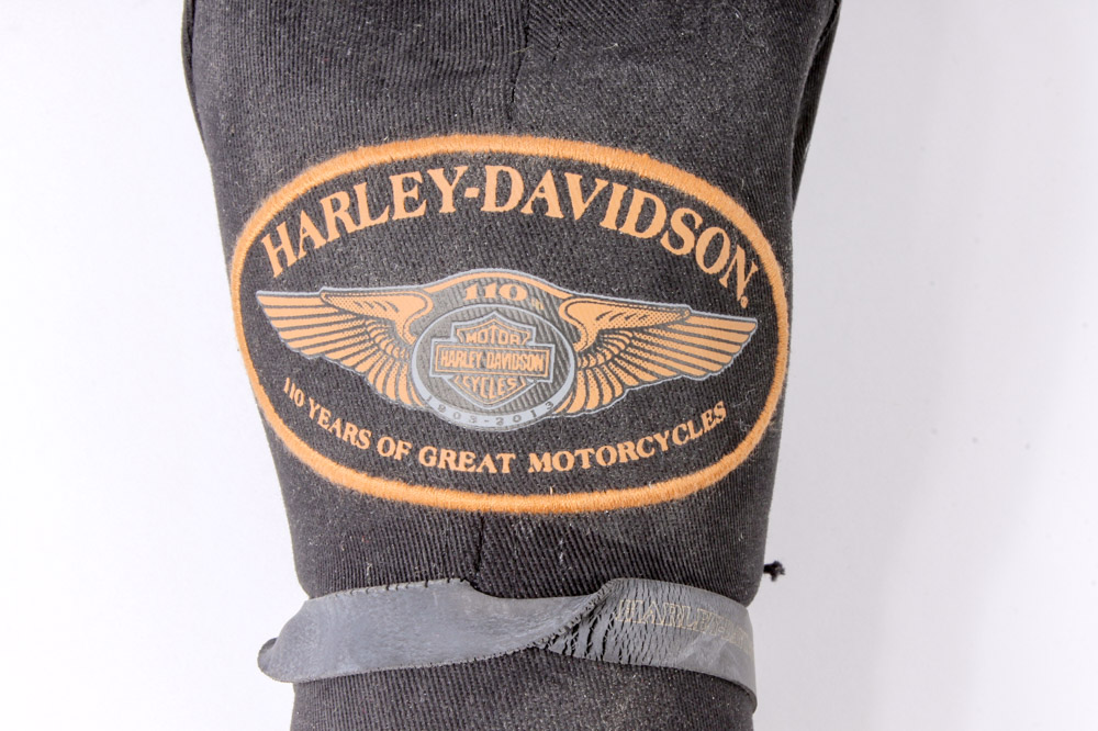 Wooden Harley-Davidson Box with Memorabilia