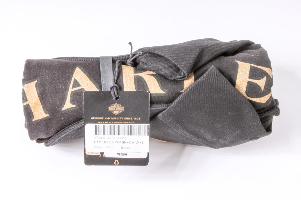 Wooden Harley-Davidson Box with Memorabilia