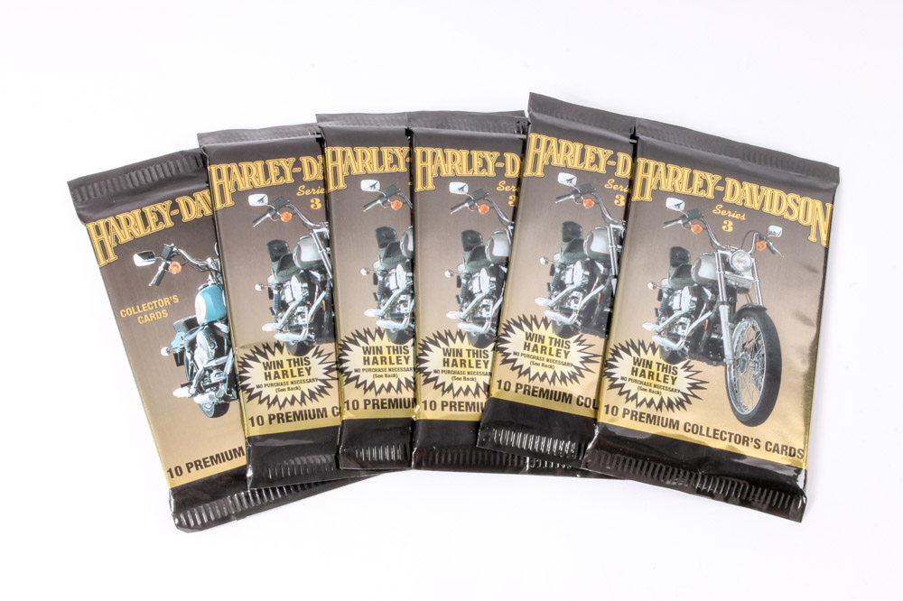 Wooden Harley-Davidson Box with Memorabilia