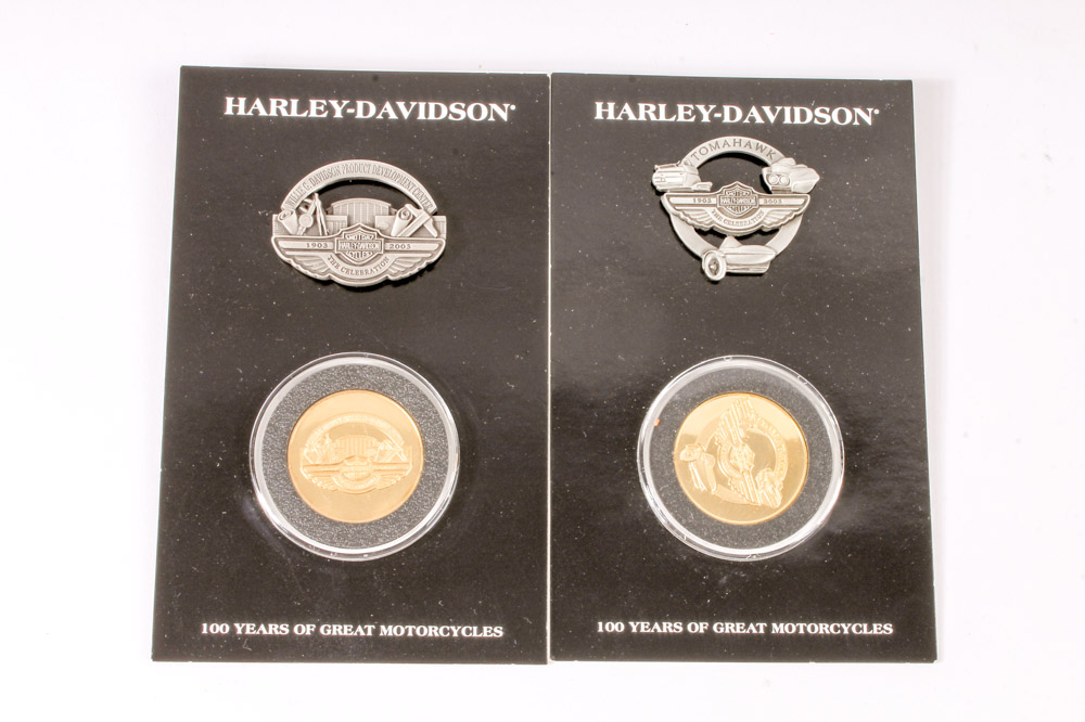 Harley-Davidson Pins and Commemorative Tokens