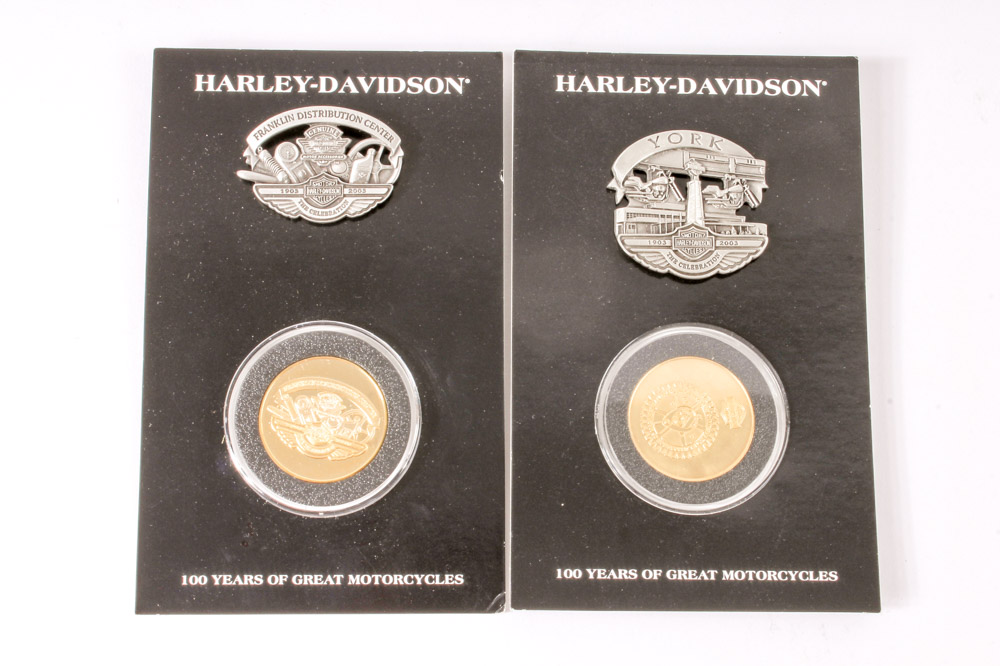 Harley-Davidson Pins and Commemorative Tokens