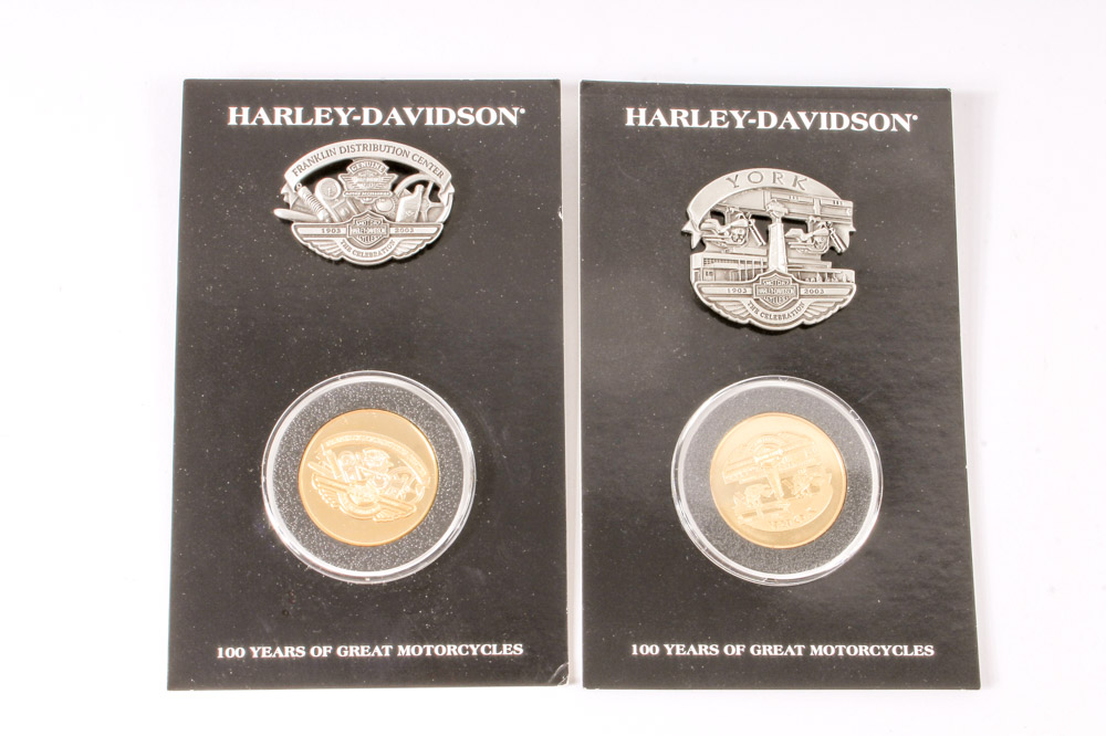 Harley-Davidson Pins and Commemorative Tokens