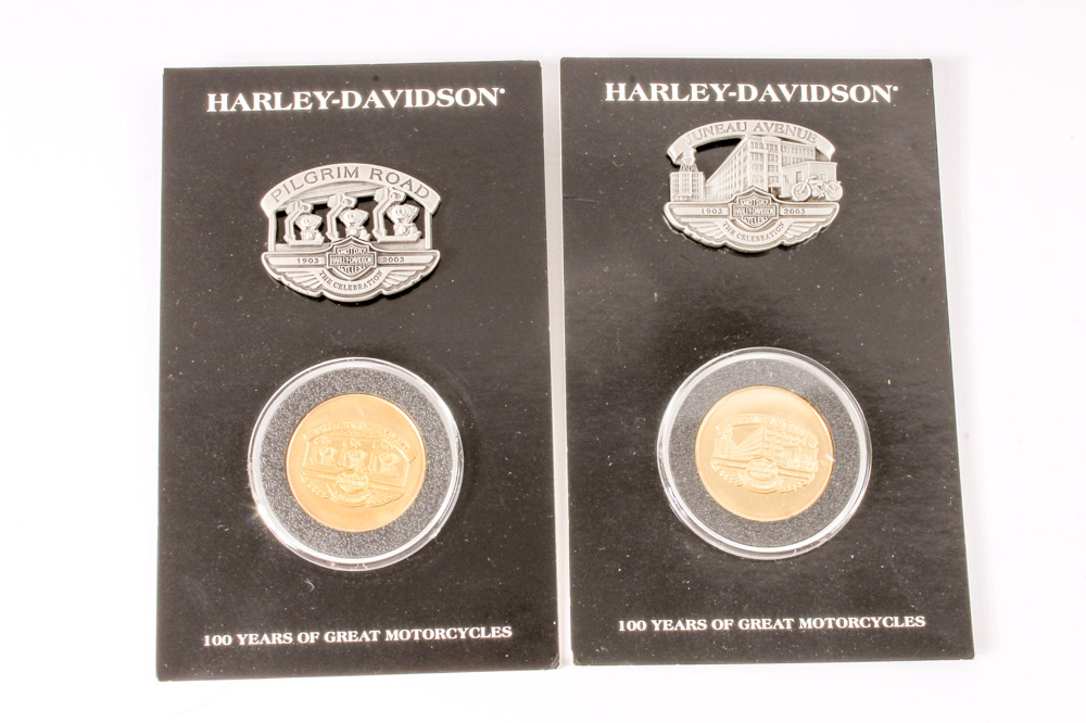 Harley-Davidson Pins and Commemorative Tokens