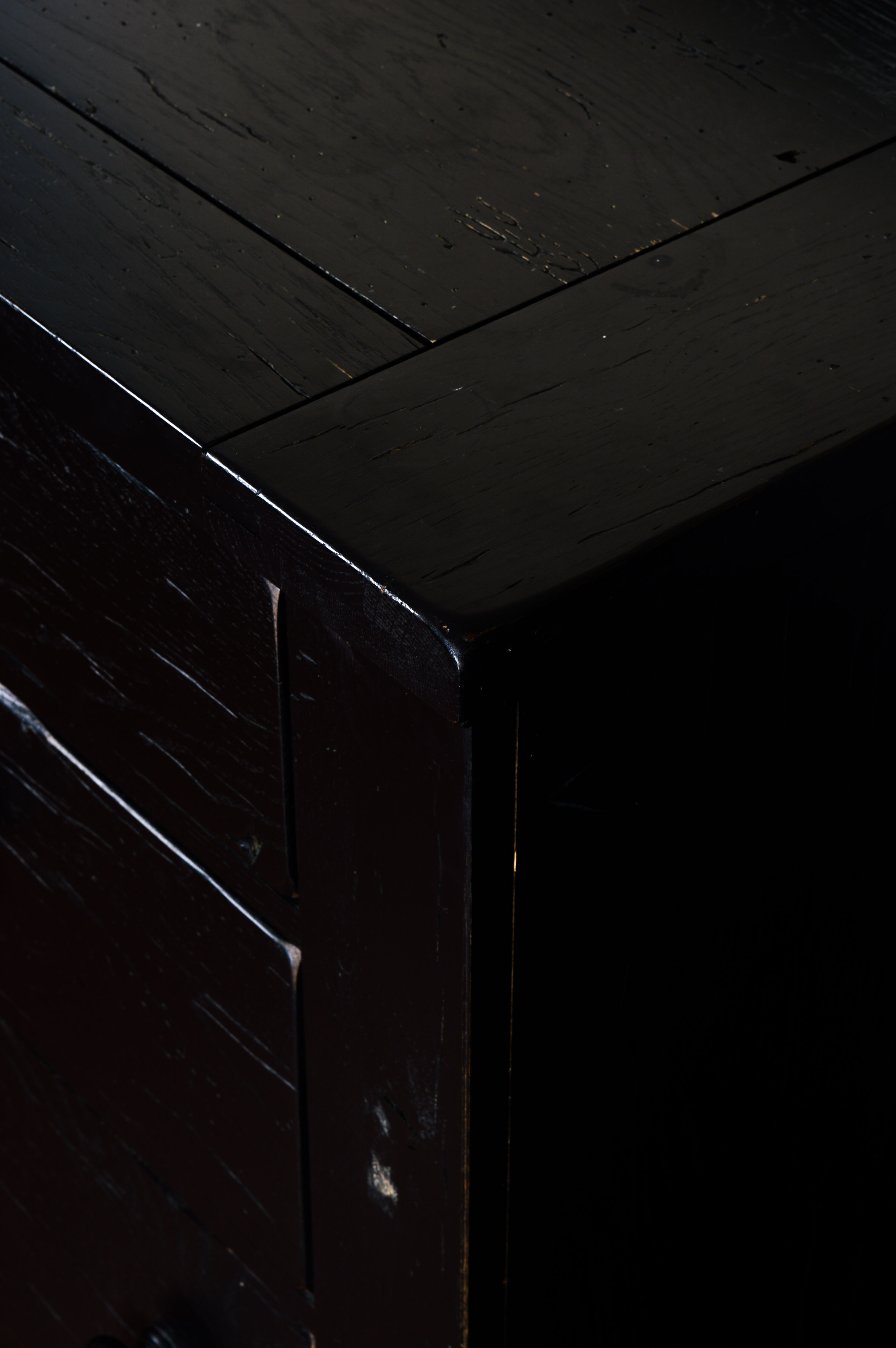 Contemporary Black Dresser by Vaughan-Bassett with Mirror