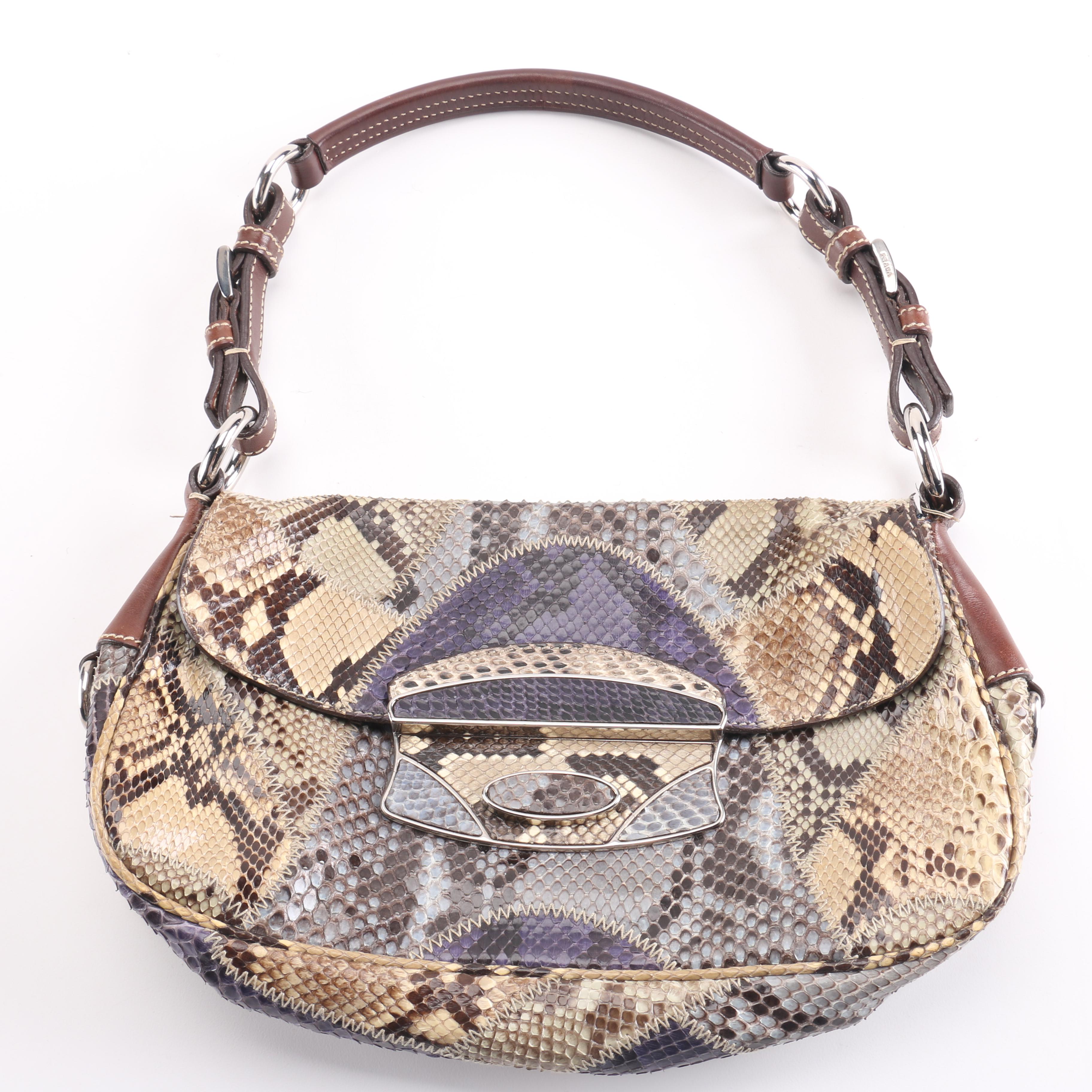 Prada Python Patch Pitone Bag