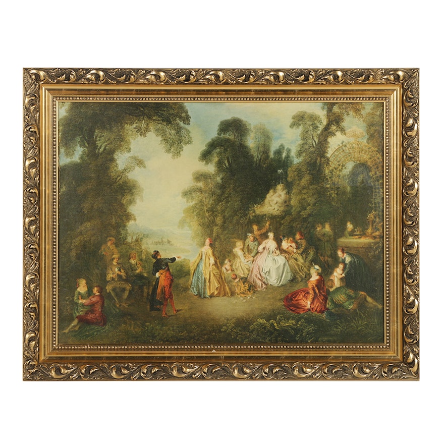 Framed Giclee of Jean-Baptiste Pater's "The Dance"