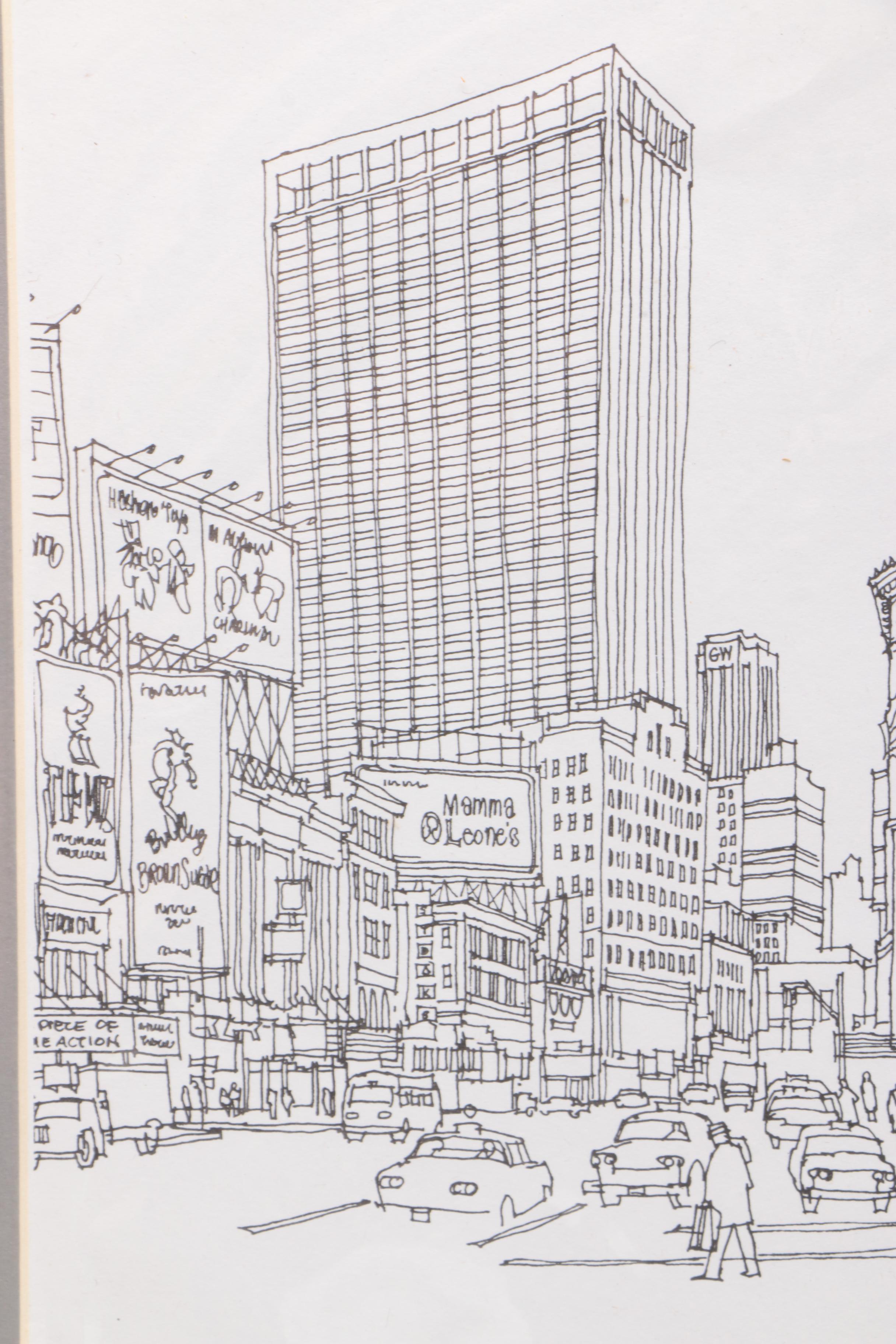 R. Welleng Limited Edition Lithograph "Times Square"