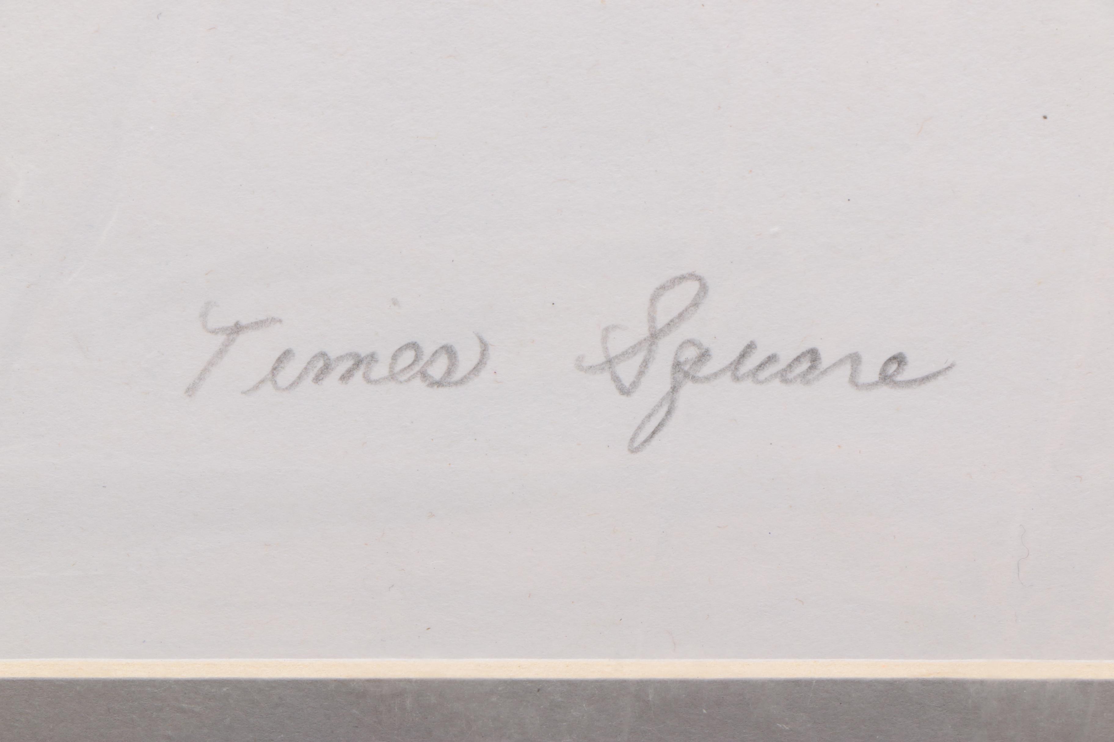 R. Welleng Limited Edition Lithograph "Times Square"