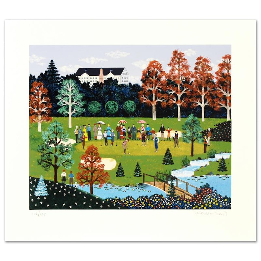 Jane Wooster Limited Edition Serigraph "Putt for the Championship"