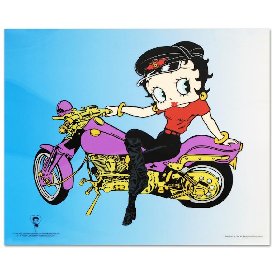 Limited Edition Sericel "Betty Boop on Motorcycle"