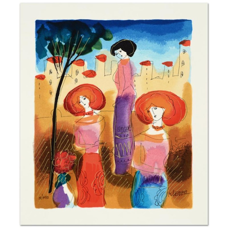 Moshe Leider Limited Edition Serigraph "The Meeting"