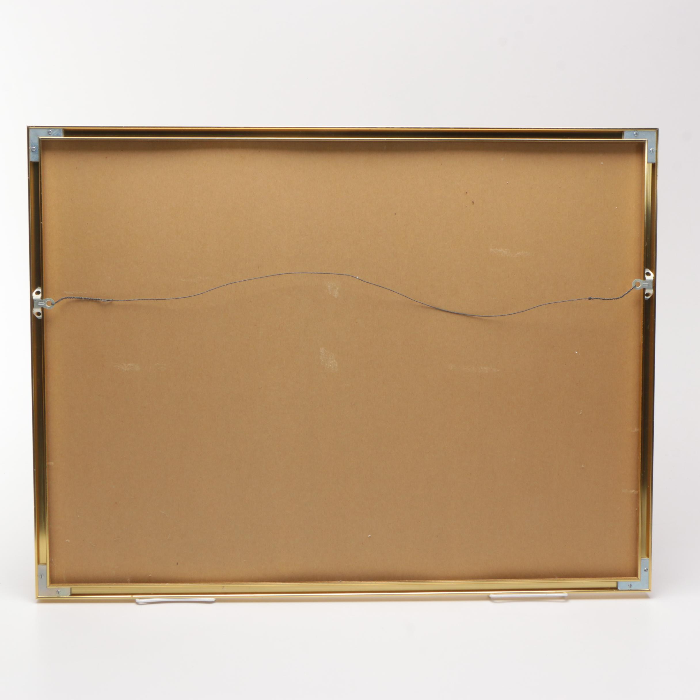 Terciliano Jr. Watercolor and Ink Painting on Paper "Domingo de Manhã"