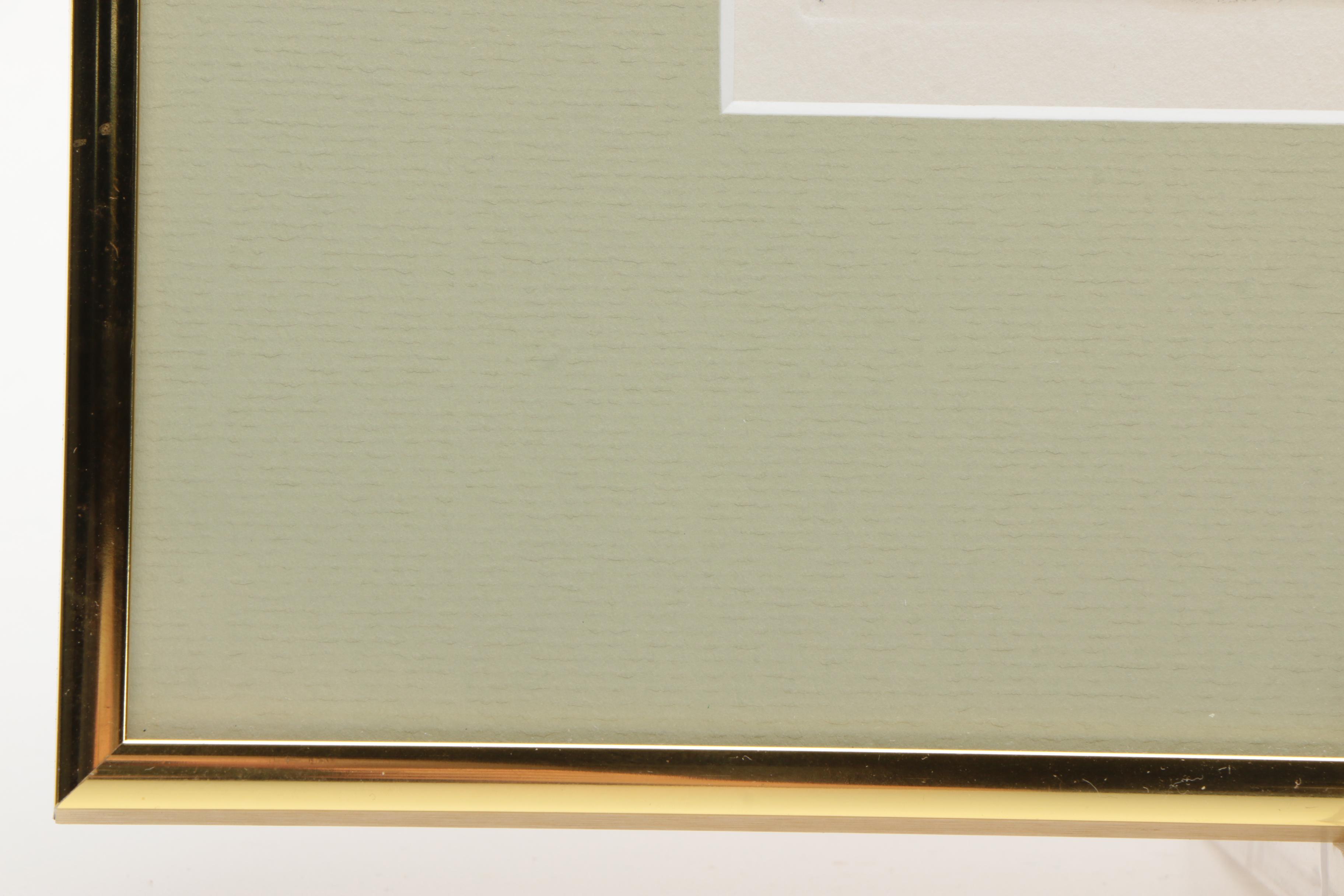 Henri Le Riche Color Etching on Paper of Parisian Street Scene