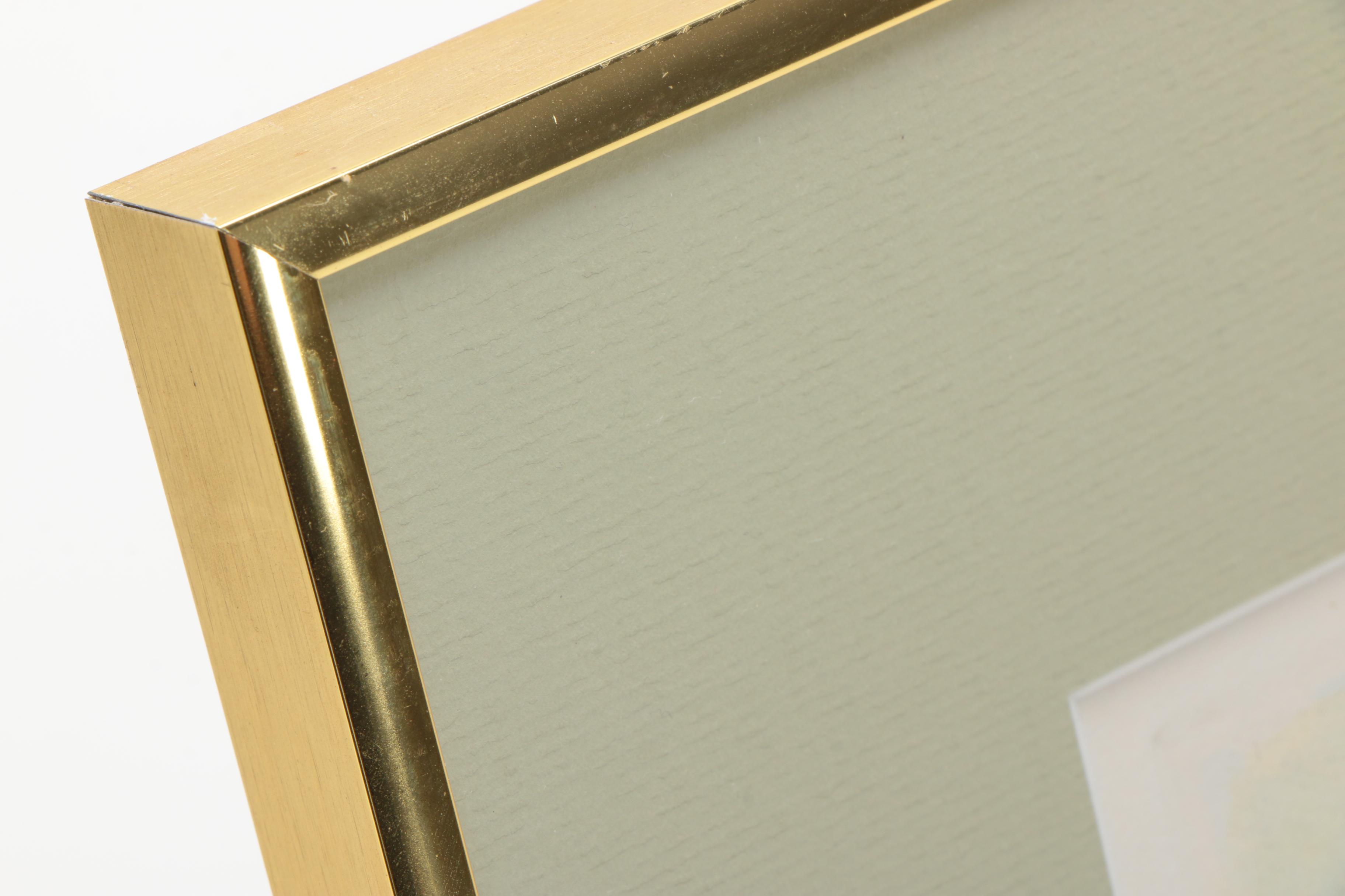 Henri Le Riche Color Etching on Paper of Parisian Street Scene