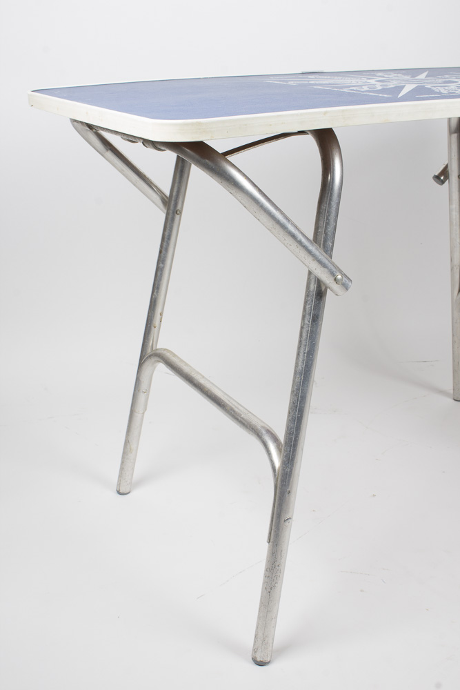 Vintage Accent Table With Sailor's Knot Chart by Eez-In