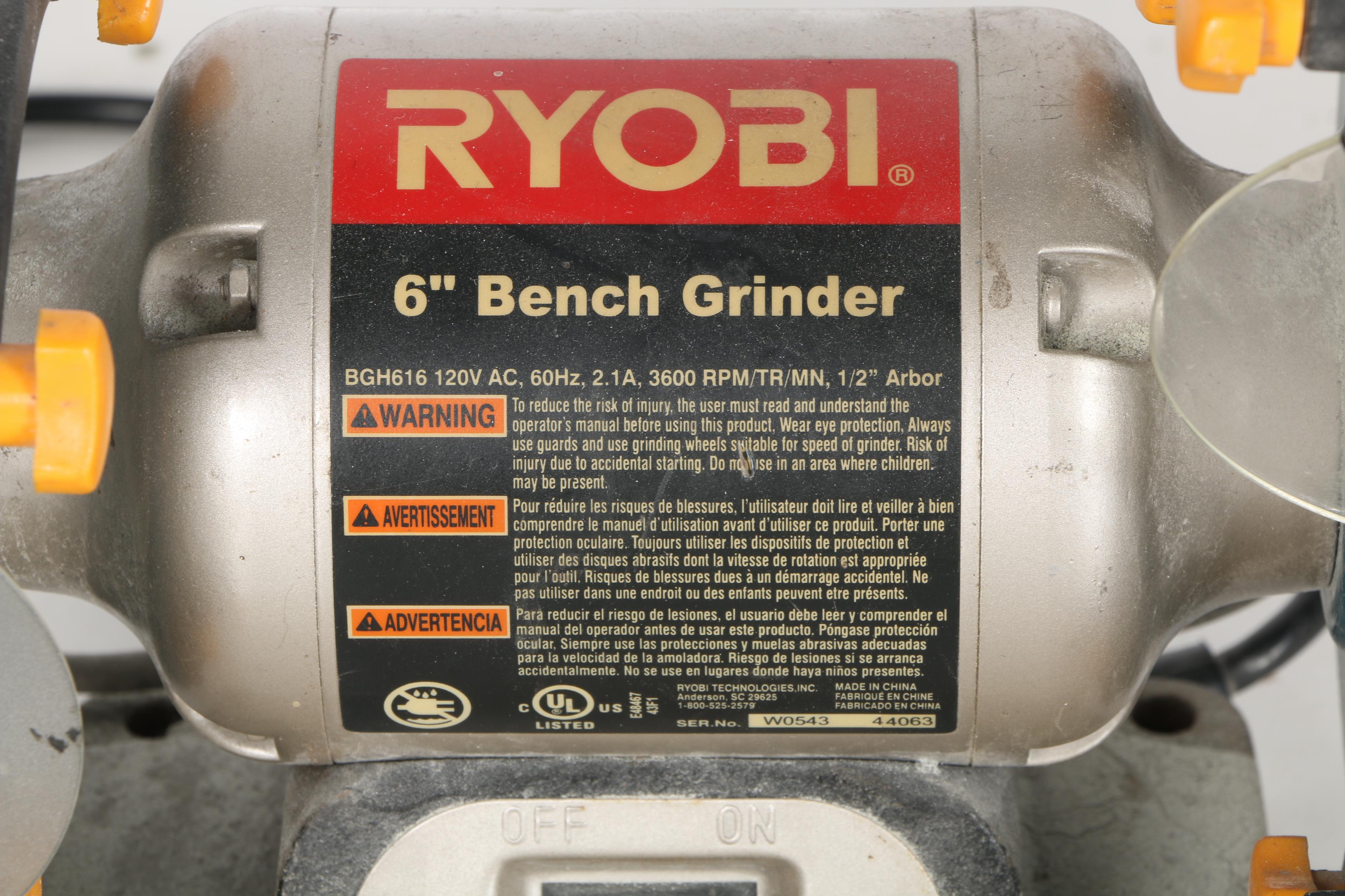 Ryobi 6" Bench Grinder