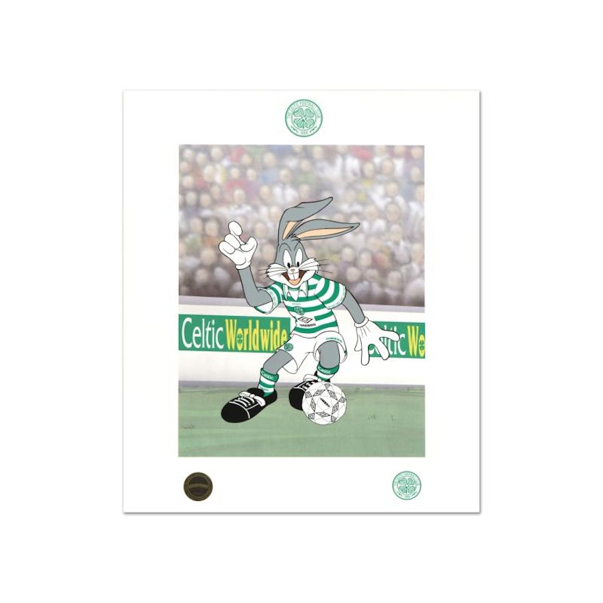Mixed Media Print "Bugs Bunny Celtic Football Club"