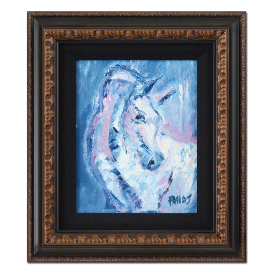 Elliot Fallas Framed Original Oil Painting "Man's Best Friend"