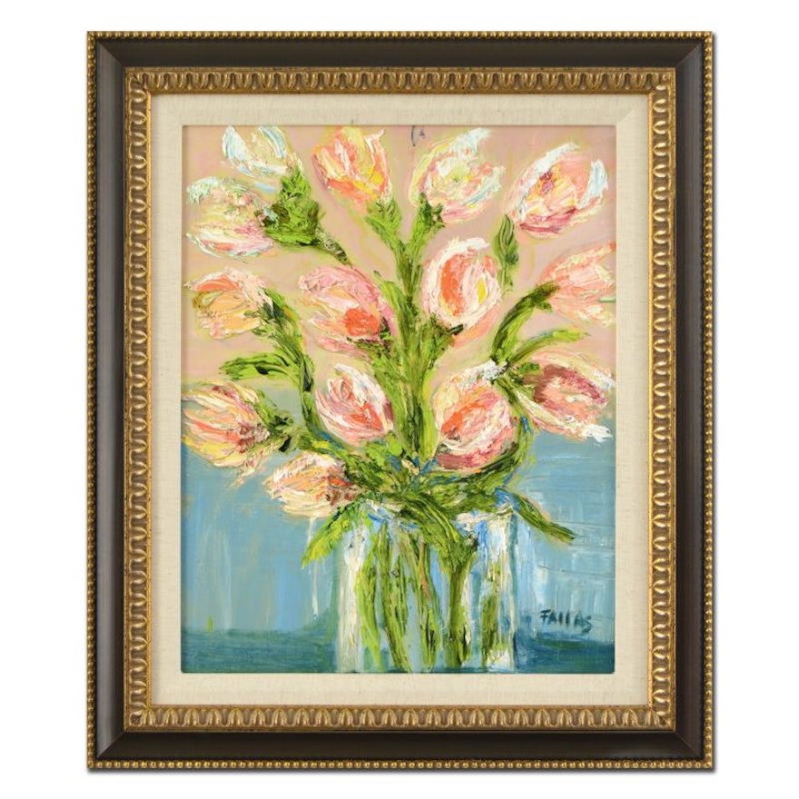 Elliot Fallas Framed Original Oil Painting "Impasto Floral"