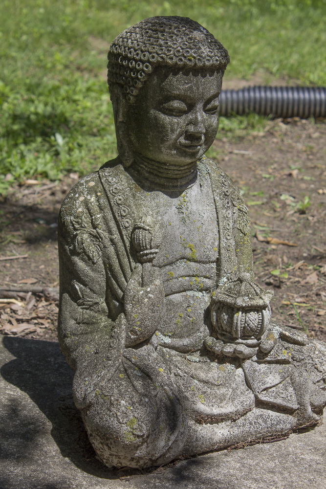 Seated Concrete Buddhist Figure