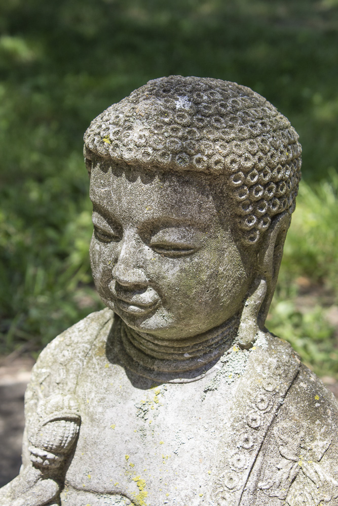 Seated Concrete Buddhist Figure