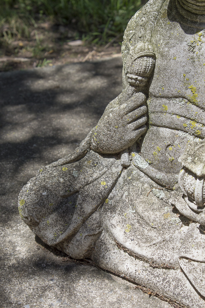 Seated Concrete Buddhist Figure