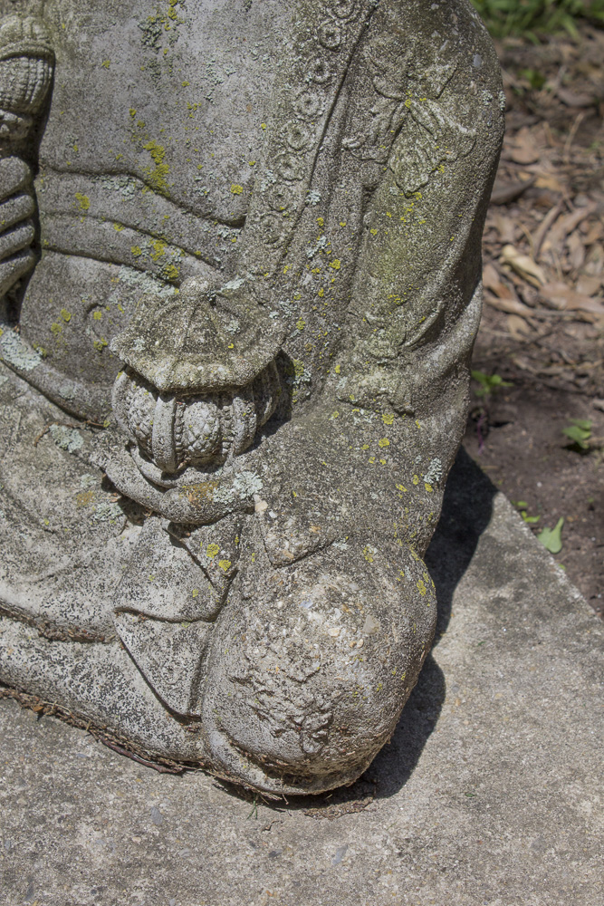 Seated Concrete Buddhist Figure