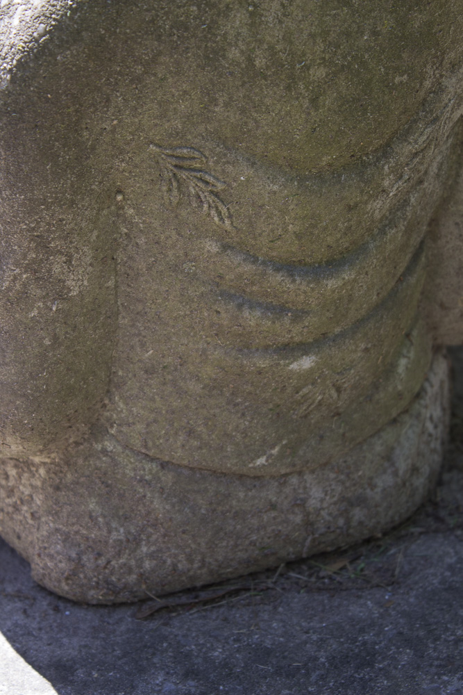 Seated Concrete Buddhist Figure