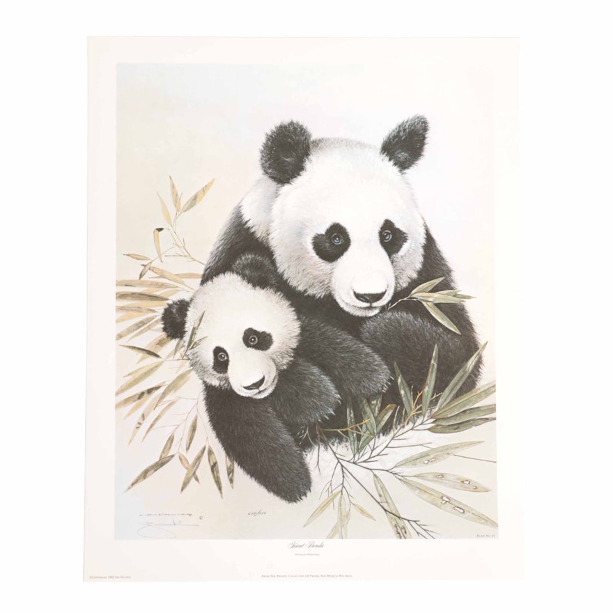 Jim Oliver Offset Lithograph "Giant Panda"