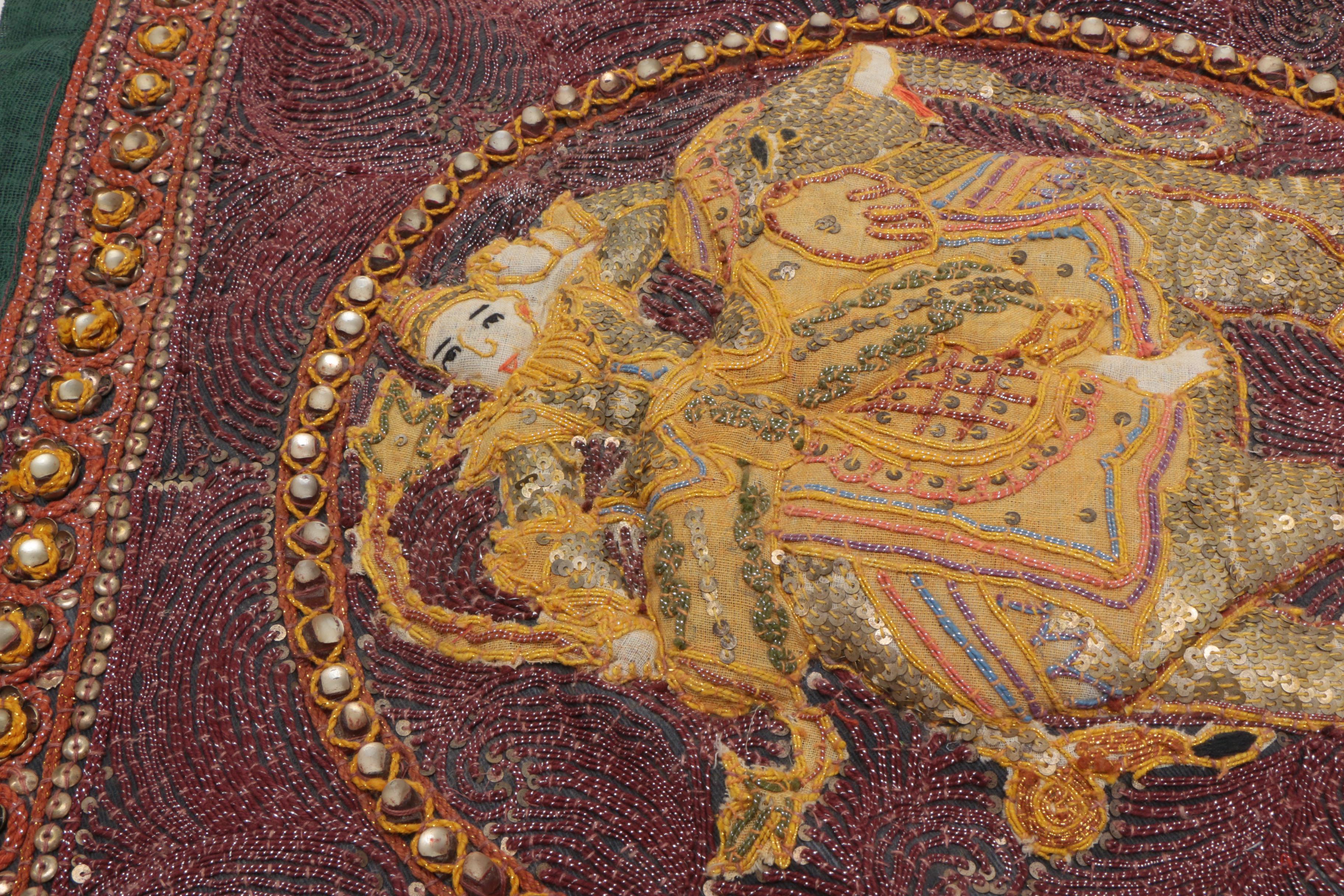 Traditional Burmese Kalaga Tapestry