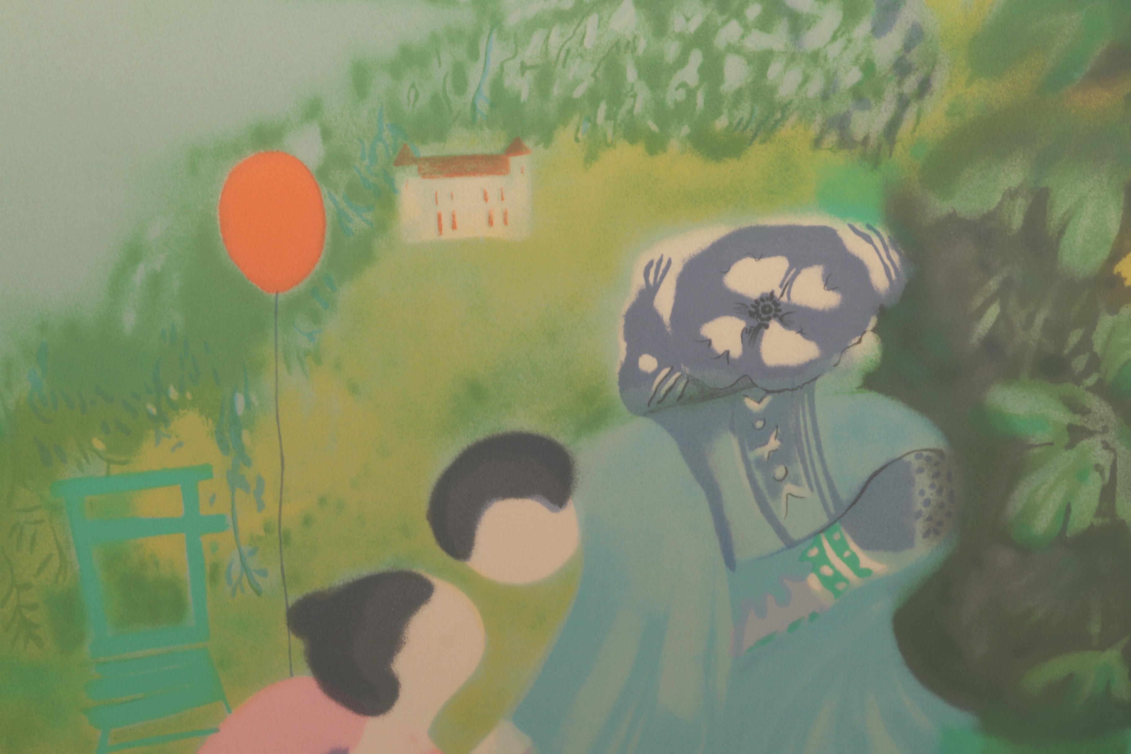 Marcelle Stoianovich Limited Edition Lithograph on Paper "Deux Japonaises en Ile de France"