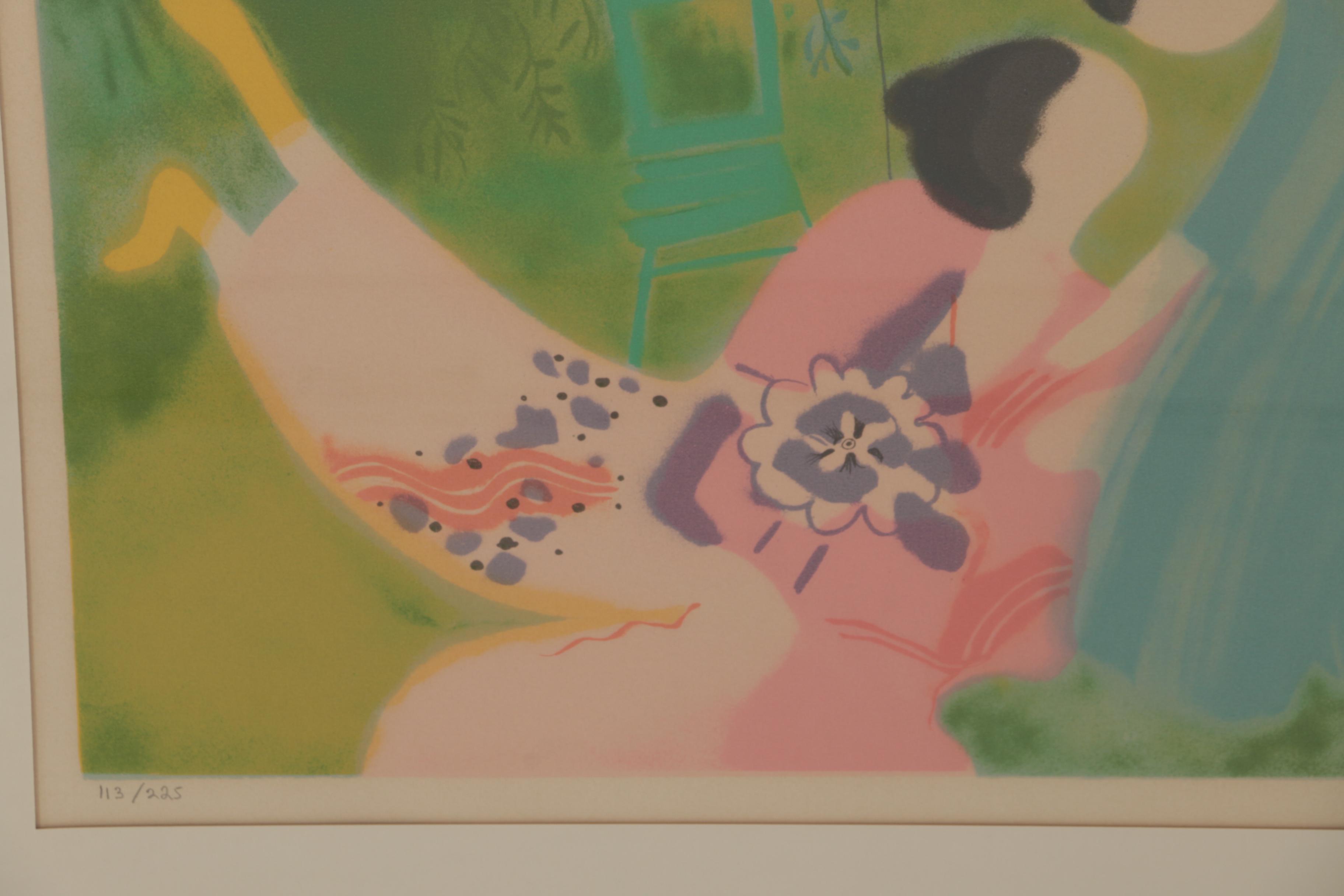 Marcelle Stoianovich Limited Edition Lithograph on Paper "Deux Japonaises en Ile de France"