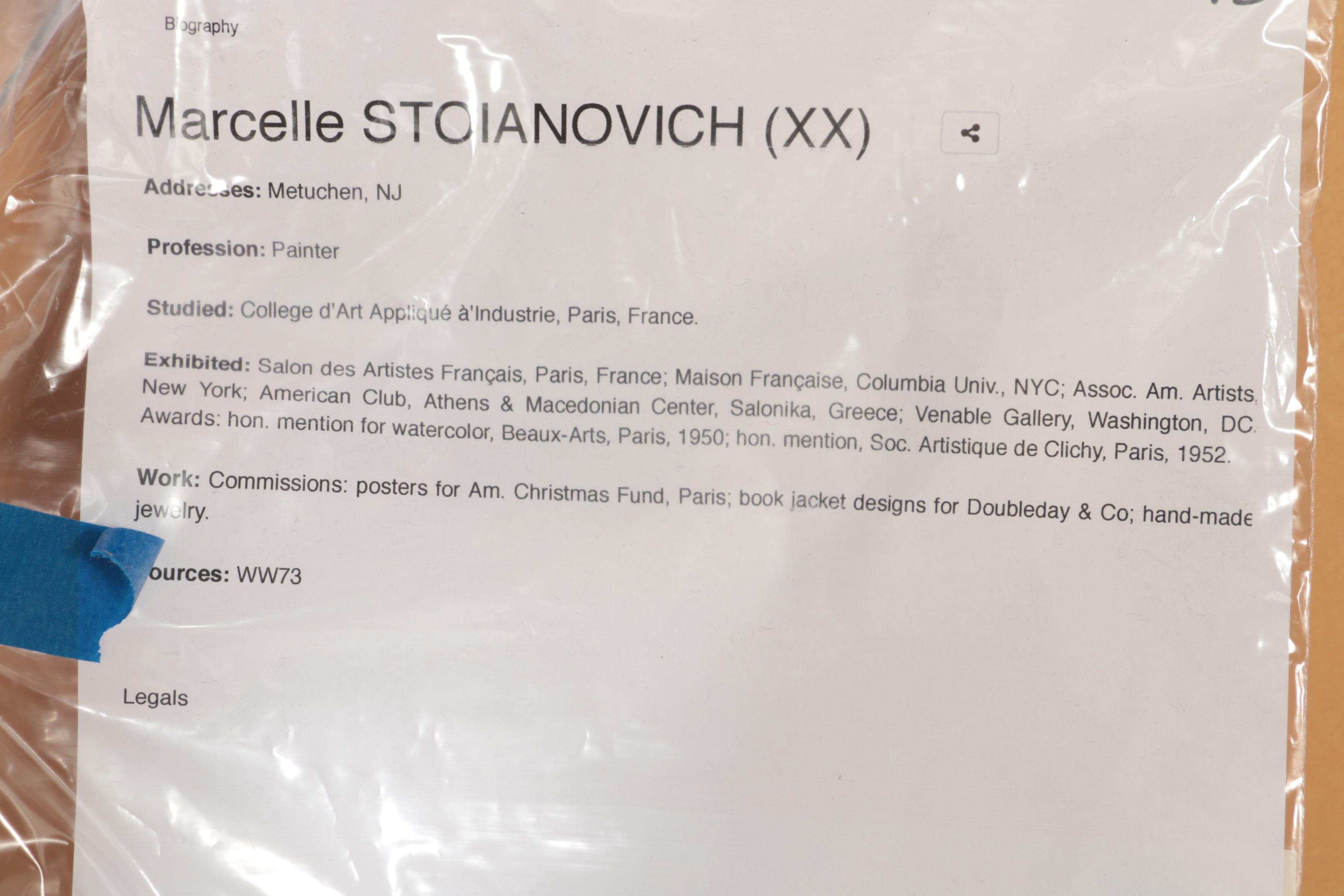 Marcelle Stoianovich Limited Edition Lithograph on Paper "Deux Japonaises en Ile de France"