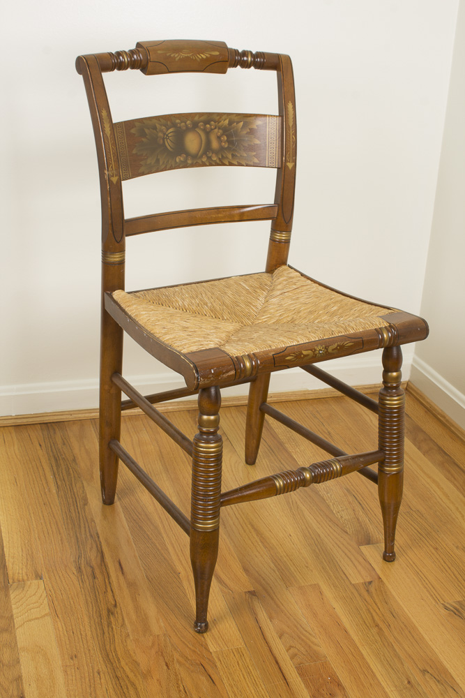 Hitchcock Style Stencil-Decorated Side Chair