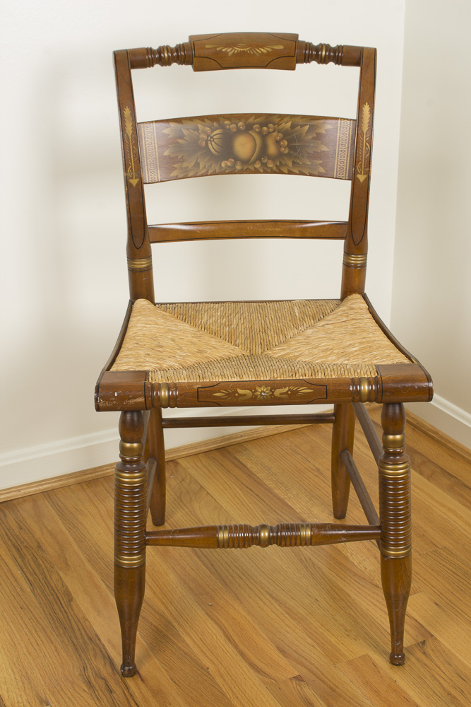 Hitchcock Style Stencil-Decorated Side Chair