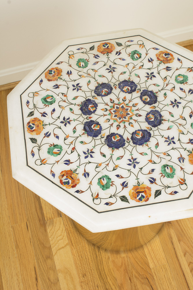 Taj Mahal Motif Marble Top Table