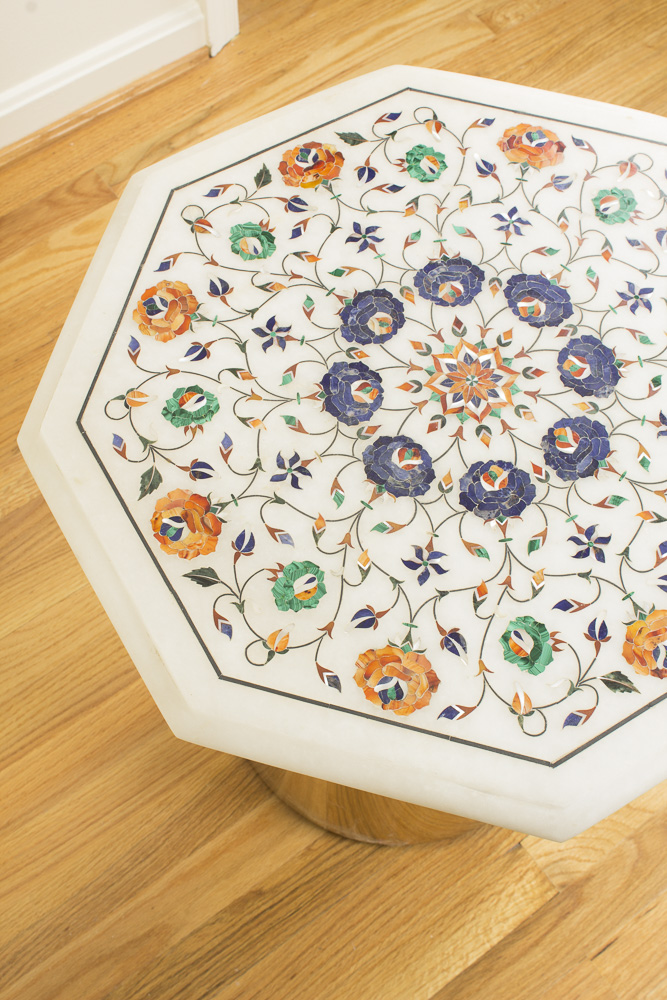 Taj Mahal Motif Marble Top Table