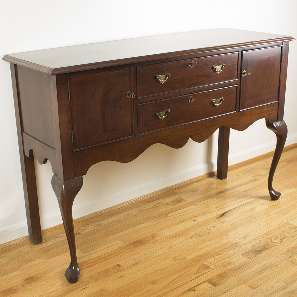 Vintage Queen Anne Style Mahogany Sideboard by Craftique