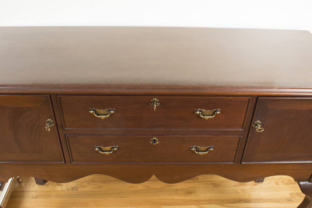 Vintage Queen Anne Style Mahogany Sideboard by Craftique