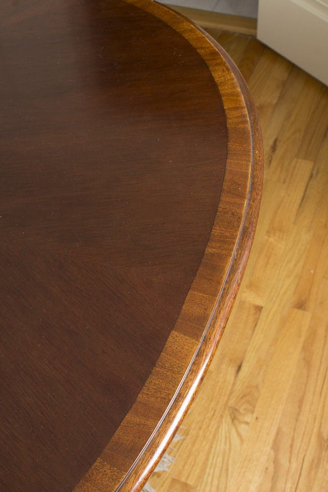 Queen Anne Style Mahogany Dining Table