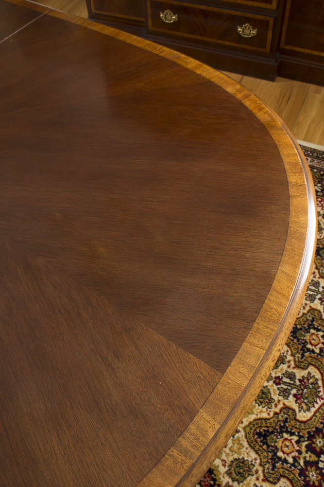 Queen Anne Style Mahogany Dining Table