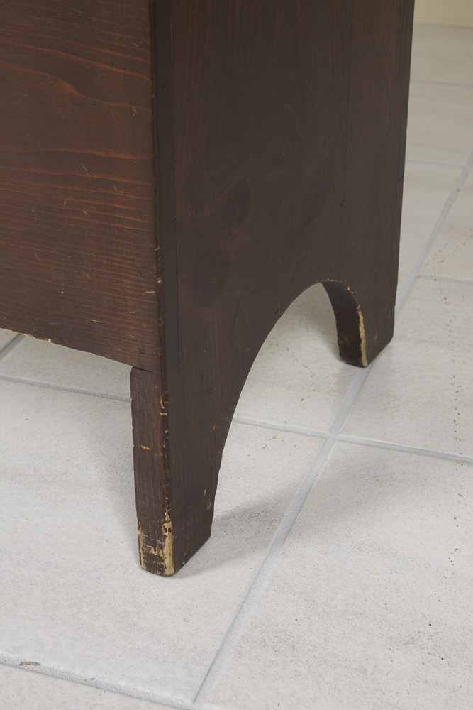 Vintage Pine Bench Table With Storage